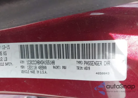 2016 Chrysler 200 Limited from USA, damaged, VIN 1C3CCCABXGN165108